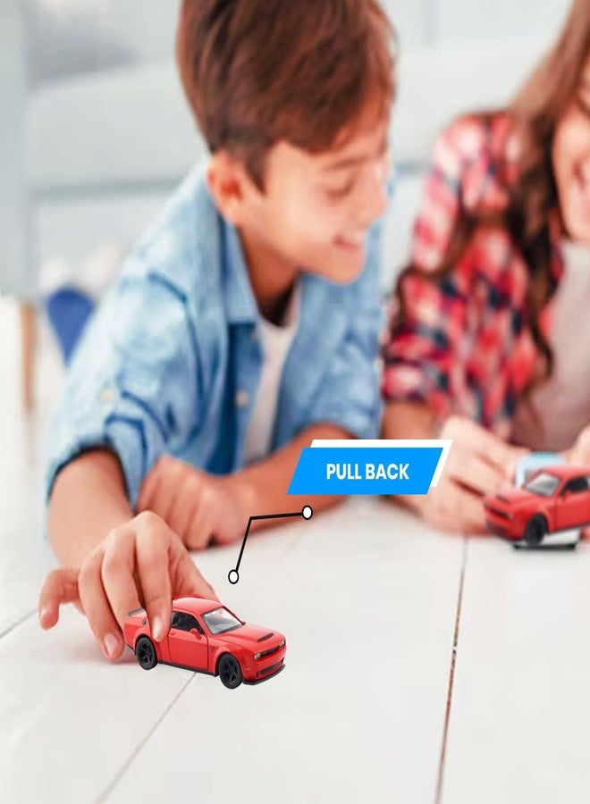 RMZ CiTY 5 Inch Die Cast Dodge Challenger SRT Demon 2018 Toy Car 1:39 Scale Model | Licensed Collectible Vehicle with Opening Doors & Pullback Action | International Series for Kids & Car Lovers | Red - Image 5